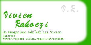 vivien rakoczi business card